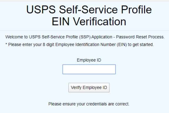 USPS Employees Self Service Profile EIN 